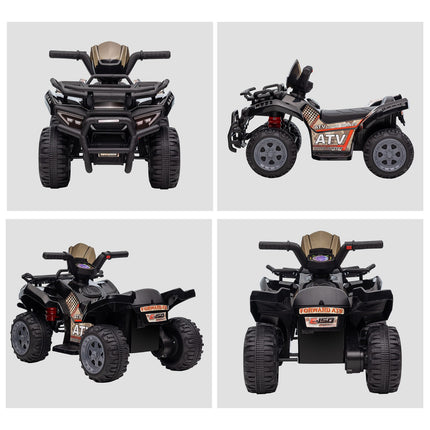 Mini Elektro-Quad ATV für Kleinkinder, LED-Lichter, Schwarz