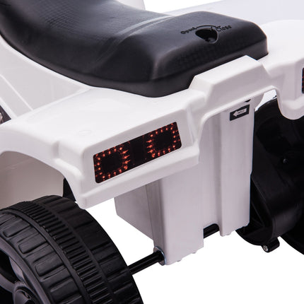 Dětská elektrická čtyřkolka – mini quad se světlometem, černá/bílá