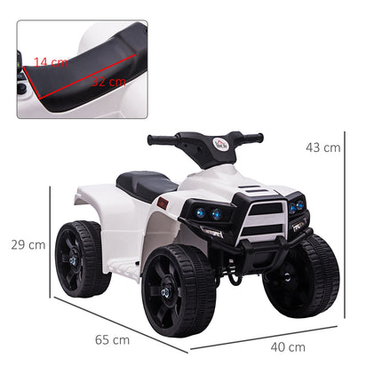 Dětská elektrická čtyřkolka – mini quad se světlometem, černá/bílá