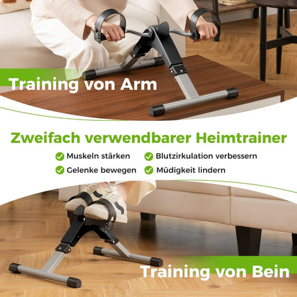 Mini Exercise Bike – Foldable Arm & Leg Trainer, Adjustable Resistance