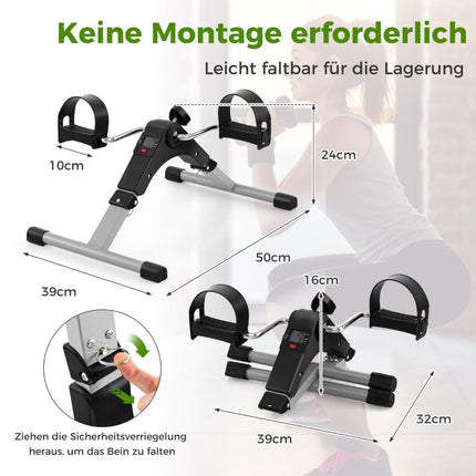 Mini Exercise Bike – Foldable Arm & Leg Trainer, Adjustable Resistance