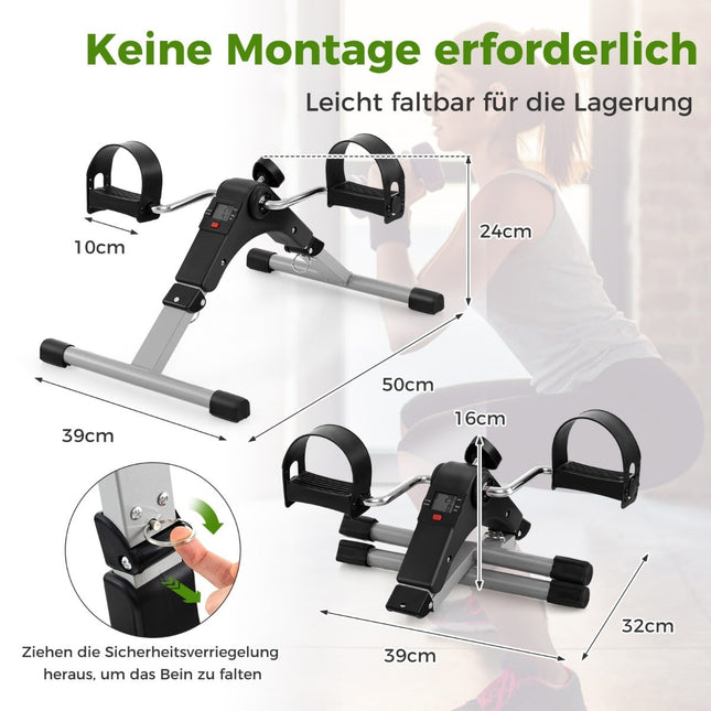 Mini-Heimtrainer – faltbarer Arm- und Beintrainer, einstellbarer Widerstand