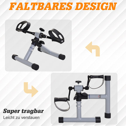 Klappbares Mini-Heimtrainerfahrrad, Bein- und Armtrainer, Reha-Fitness
