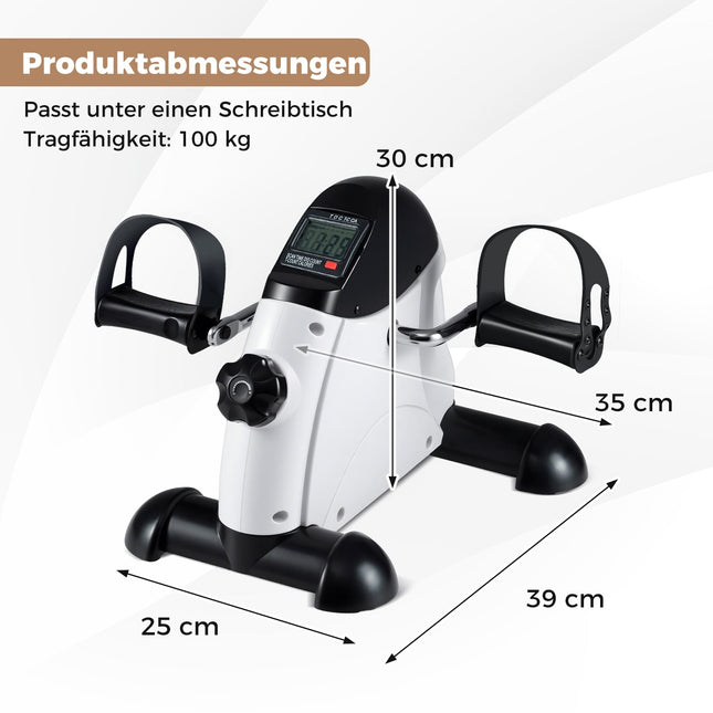 Mini-Heimtrainer mit LCD-Display für Arm- und Beintraining