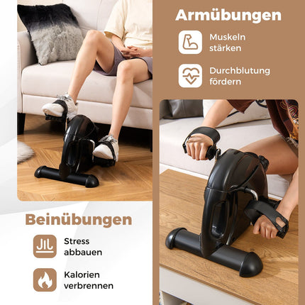 Mini-Heimtrainer mit LCD-Display für Arme und Beine