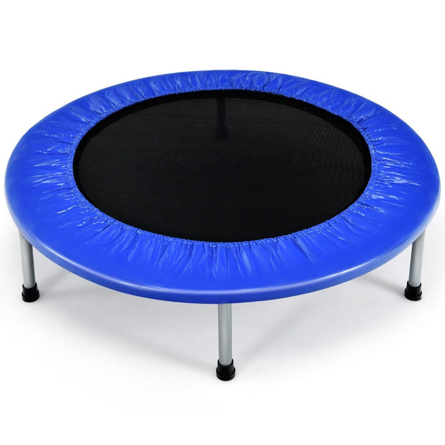 Mini-Fitnesstrampolin, 97 cm, klappbar, Blau, 150 kg Tragkraft