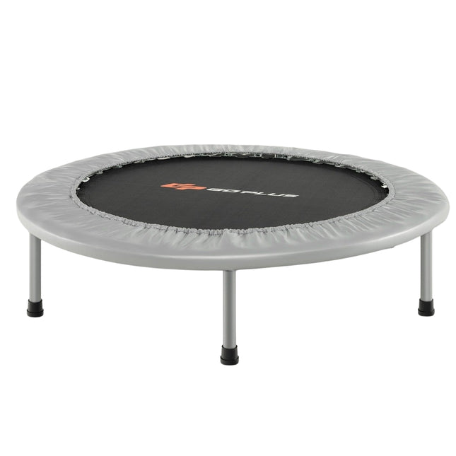 Mini Fitness-Trampolin, faltbar, 97cm, 150kg Belastbarkeit, Grau