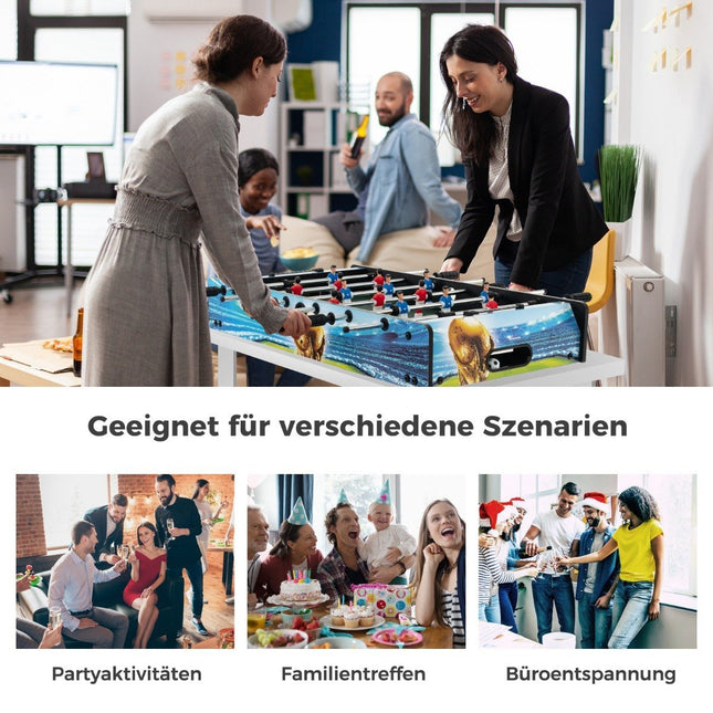 Mini-Tischfußball mit 14 Spielern, 2 Bällen, Torzähler