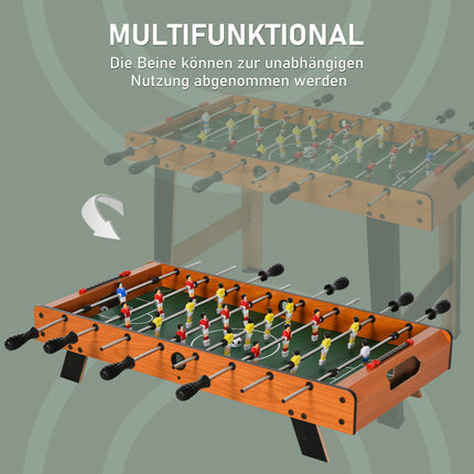 Mini Foosball Table with Stainless Steel Rods, 84.5x40x61.2 cm, Black