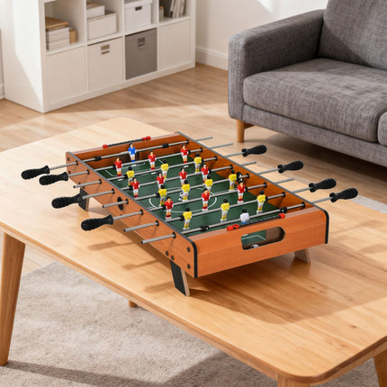 Mini Foosball Table with Stainless Steel Rods, 84.5x40x61.2 cm, Black