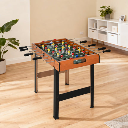 Mini Foosball Table with Stainless Steel Rods, 84.5x40x61.2 cm, Black