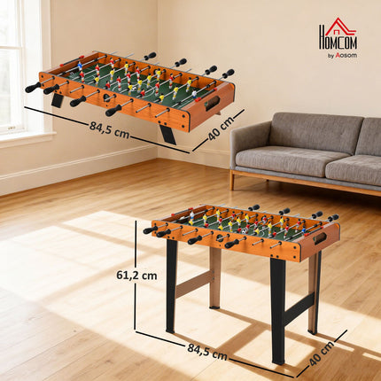 Mini Foosball Table with Stainless Steel Rods, 84.5x40x61.2 cm, Black