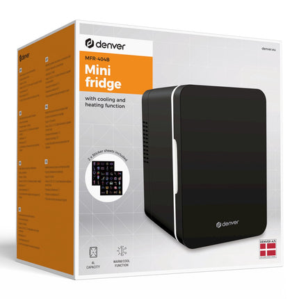 Mini-Kühlschrank/-Wärmer, 4L, 220V + 12V, Schwarz