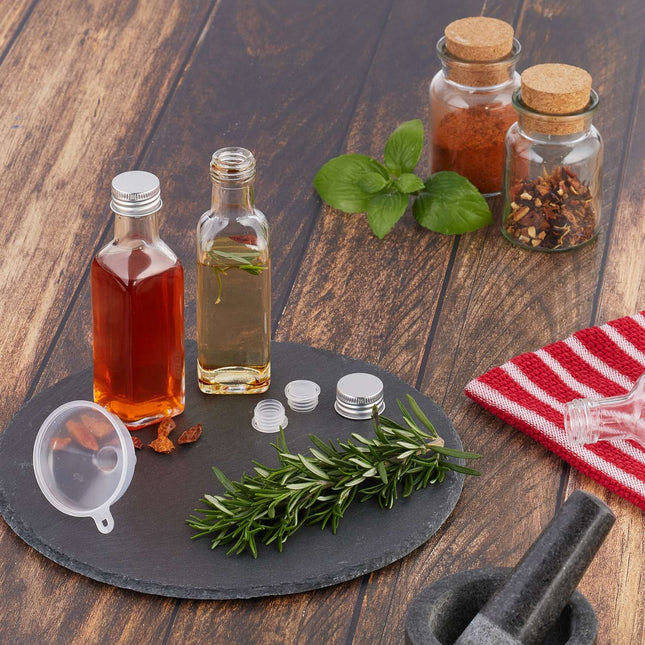 Mini Glass Bottles with Screw Cap – 100 ml Set