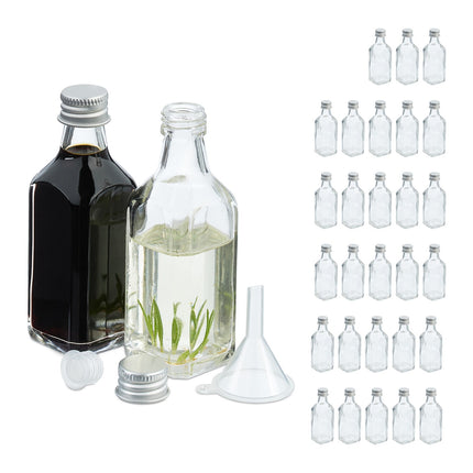 Mini-Glasflaschen mit Schraubverschluss – 12er-Set