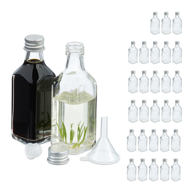 Mini-Glasflaschen mit Schraubverschluss – 12er-Set