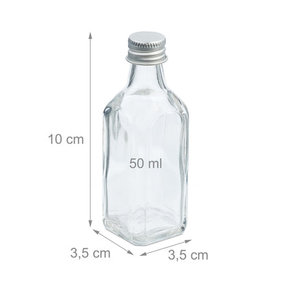 Mini-Glasflaschen mit Schraubverschluss – 12er-Set