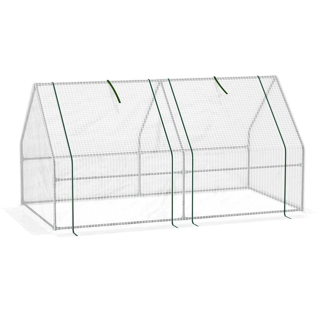 Gewächshausfolie mit Fenster, 180x90x90 cm, PE-Material