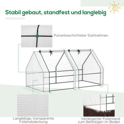 Greenhouse film with window, 180x90x90 cm, PE Material
