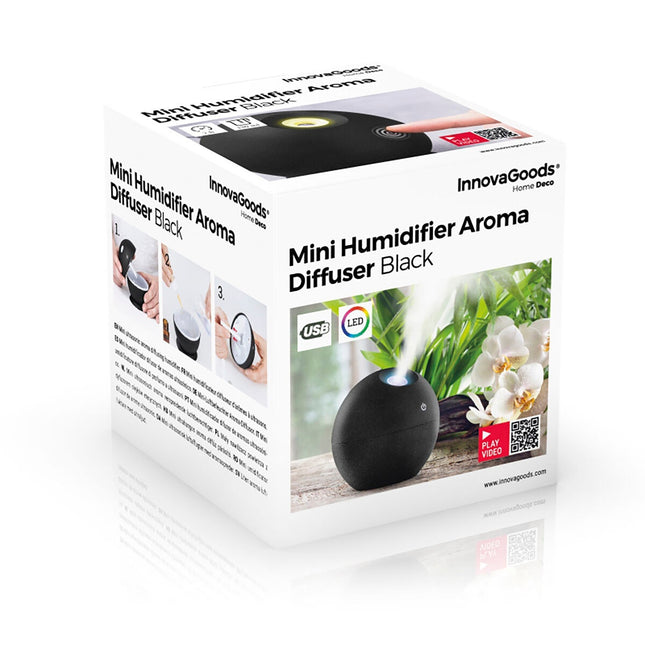 Mini-Luftbefeuchter Duftdiffusor Schwarz InnovaGoods
