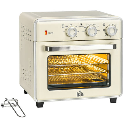 Mini-Backofen, 20L, 7-in-1, Umluft, Cremeweiß
