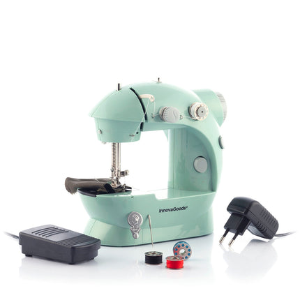Tragbare Mini-Nähmaschine mit LED, Fadenabschneider und Zubehör Sewny InnovaGoods