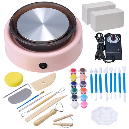 Mini Pottery Wheel Kit, 6 in Turntable, 0-140 RPM
