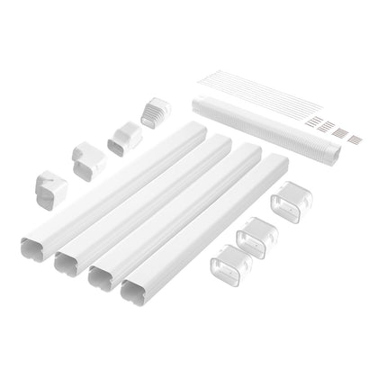 Mini Split Line Set Cover, PVC, 15.8 Ft, White