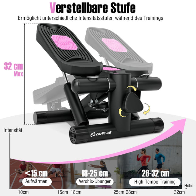 Mini-Stepper mit Widerstandsbändern, einstellbarer Intensität