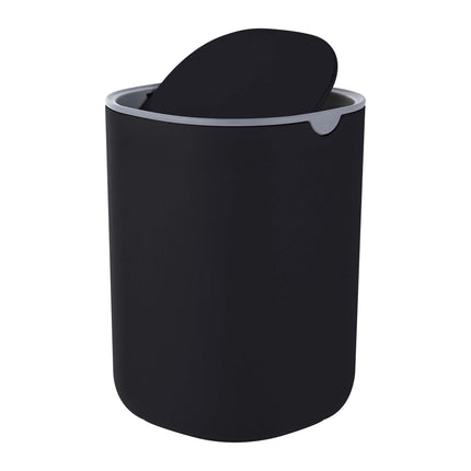 Mini Table Bin with Swing Lid, 1.5L – Black