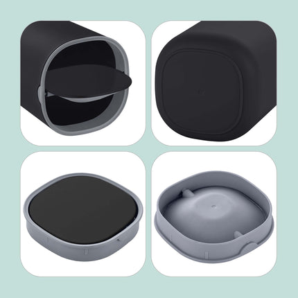 Mini Table Bin with Swing Lid, 1.5L – Black