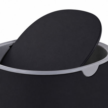 Mini Table Bin with Swing Lid, 1.5L – Black