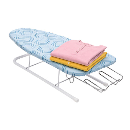 Mini Tabletop Ironing Board with Iron Rest, Blue