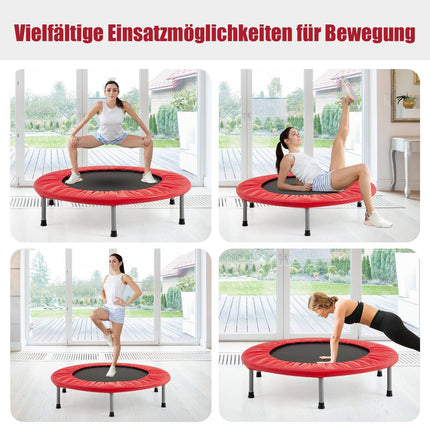 Minitrampolin, faltbar, 97 cm, 150 kg Tragkraft, Rot