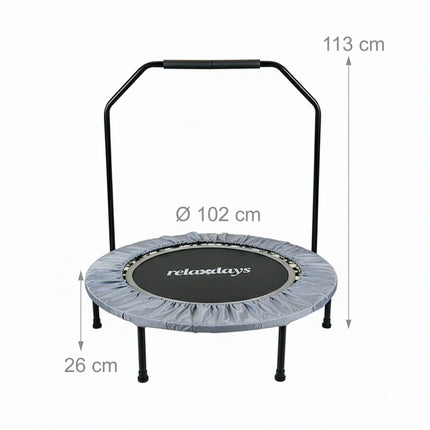 Minitrampolin mit Sicherheitsstange, 102 cm Durchmesser