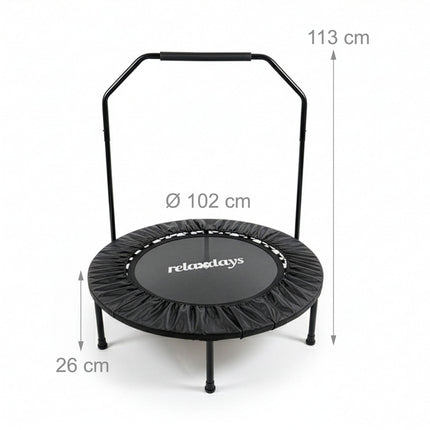 Mini-Trampolin mit Haltegriff, 102 cm Durchmesser