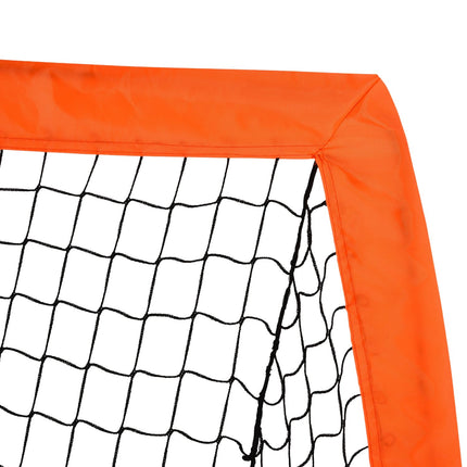 Buts de football, filet de football, lot de 2 mini-buts, pliables, en métal, tissu Oxford, pour enfants, extérieur, orange, 183 x 90 x 90 cm
