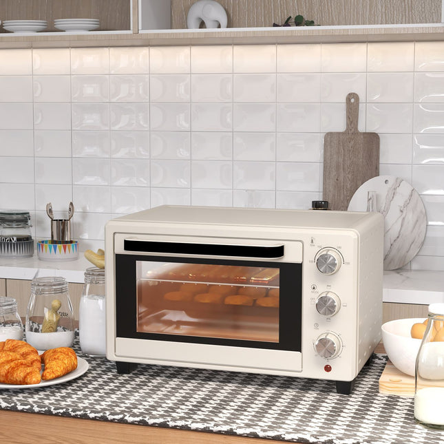 21L Mini-Ofen, 1400W mit Timer, inklusive Backblech und Rost