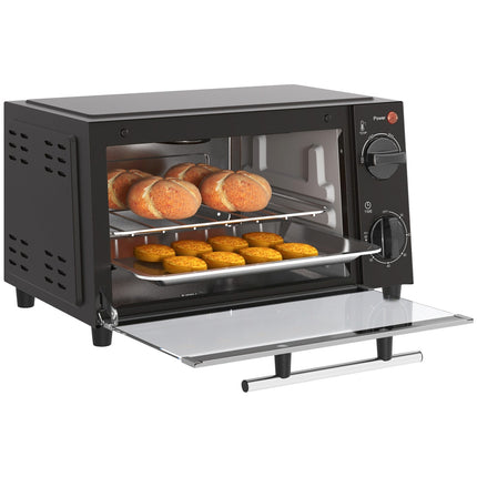 9L Edelstahl-Mini-Backofen, 750W, einstellbarer Timer