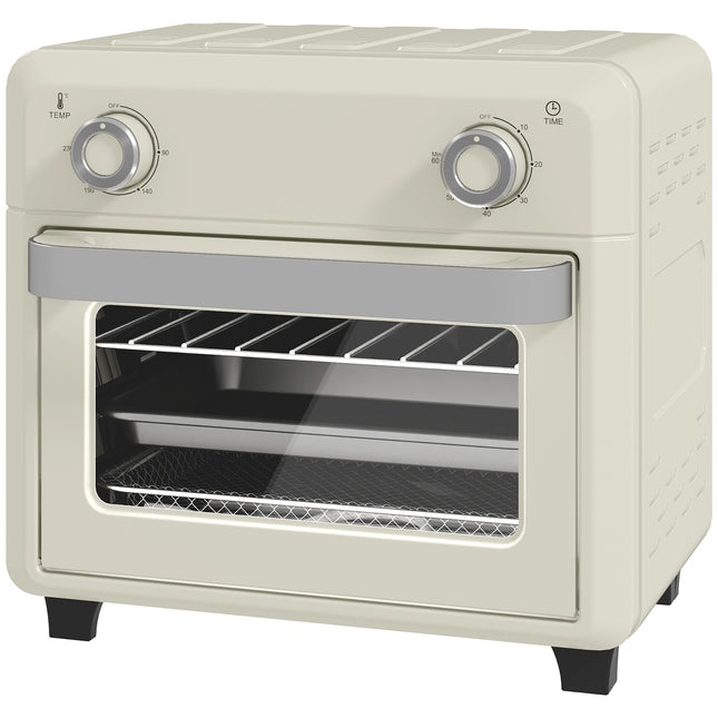Mini horkovzdušná fritéza 10L, nerezová ocel, dotykový displej, 1000W