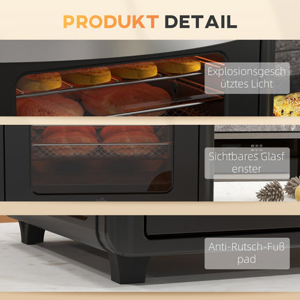 Mini oven with hot air, 30L – 7 cooking modes