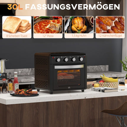 Mini oven with hot air, 30L – 7 cooking modes