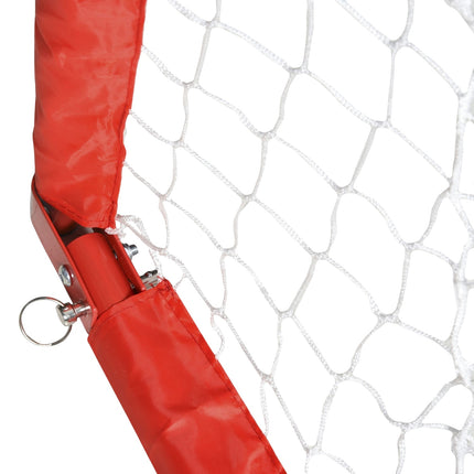 Mini-Fußballtor-Set, 2 Stück, faltbar, Stahl und Tetrolon, rot