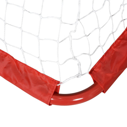 Mini-Fußballtor-Set, 2 Stück, faltbar, Stahl und Tetrolon, rot