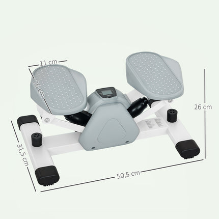 Mini Home Stepper with LCD & Non-Slip Pedals, Grey