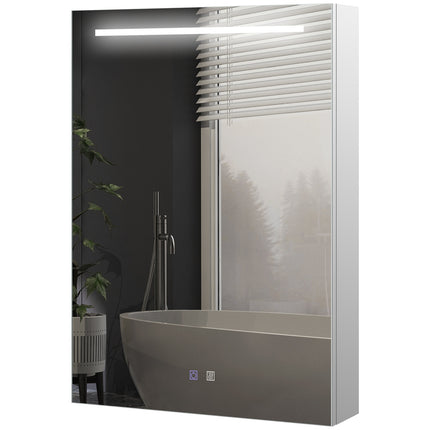 LED Mirror Cabinet with Touch Switch & Anti-Fog Shelves