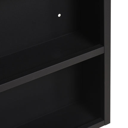 Bathroom mirror cabinet, stainless steel, glass shelves
