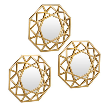 Mirror set of 3 diamonds