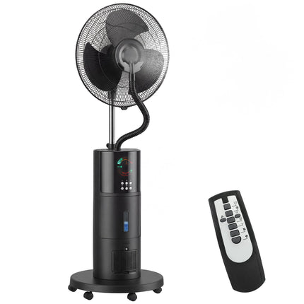 Misting Stand Fan with Remote, 2.3L Tank, 3 Speeds