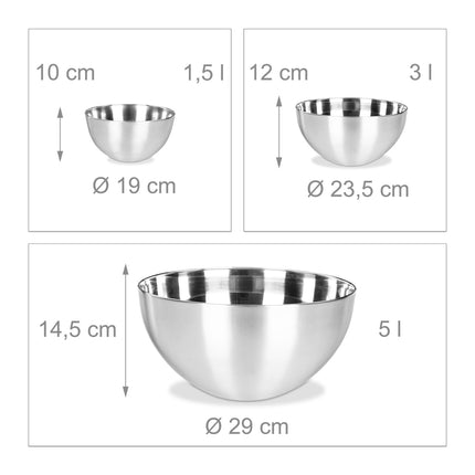 Mixing bowl set 3 parts